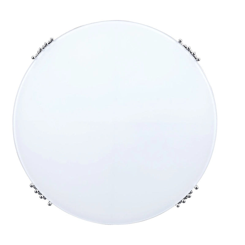 Runder Couchtisch aus gehärtetem Glas mit 3 Ebenen und um 360 Grad drehbarer Tischplatte