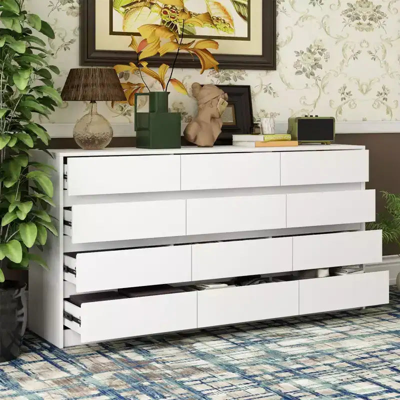 Famapy Moderne Kommode mit 12 Schubladen, eleganter Schubladenschrank
