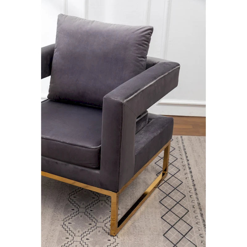 Roundhill Furniture Lenola zeitgenössischer gepolsterter Akzentsessel