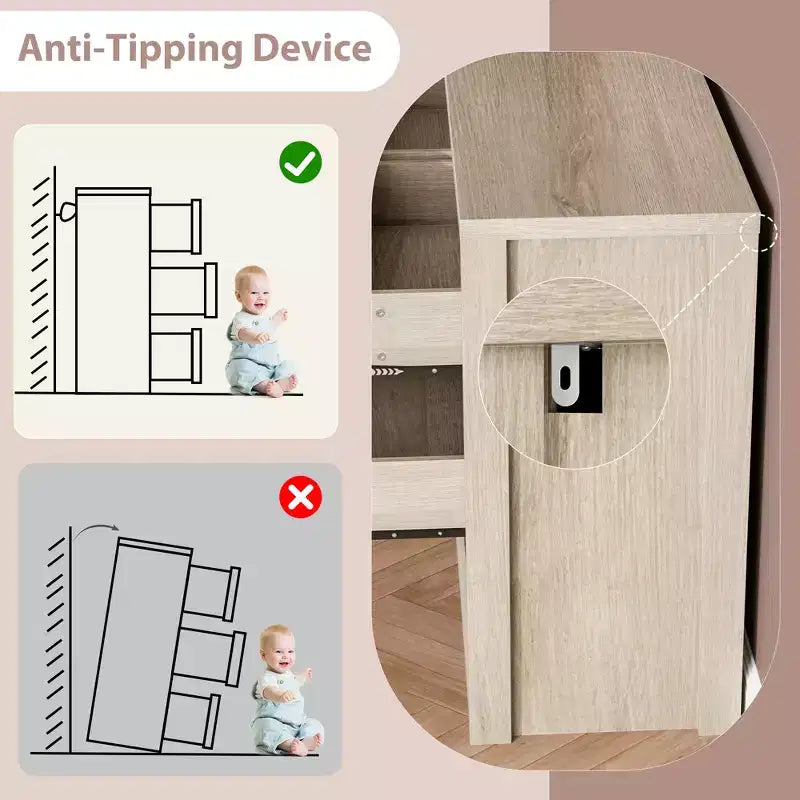 Kommode mit 9 Schubladen für das Schlafzimmer, breiter moderner Schubladenschrank aus Holz mit großem Stauraum, Holzkommode für Wohnzimmer, Flur und Eingangsbereich