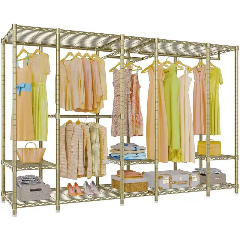Extra großer, tragbarer Kleiderständer, Schwerlast-Garderobenständer, max. Tragkraft 1300 lbs (ca. 590 kg)