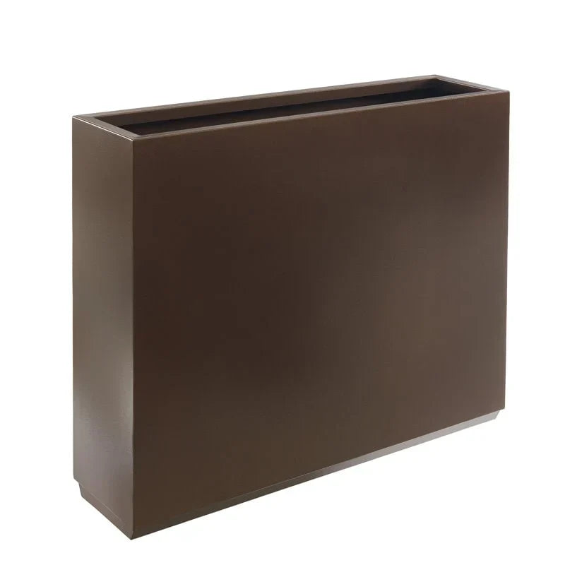 Schwerer metallischer Pflanzkübel für Außenpflanzen, 38L x 10B x 30H Zoll, hohe und lange Pflanzbox mit Metallteiler – 38 x 30 x 10