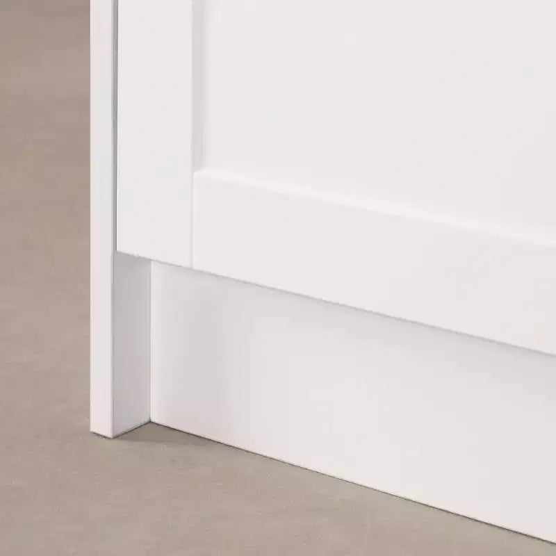 Kücheninsel mit 6 Schubladen – Landhausstil, Weiß & Ahorn Muskatnuss, 47,25 Zoll B