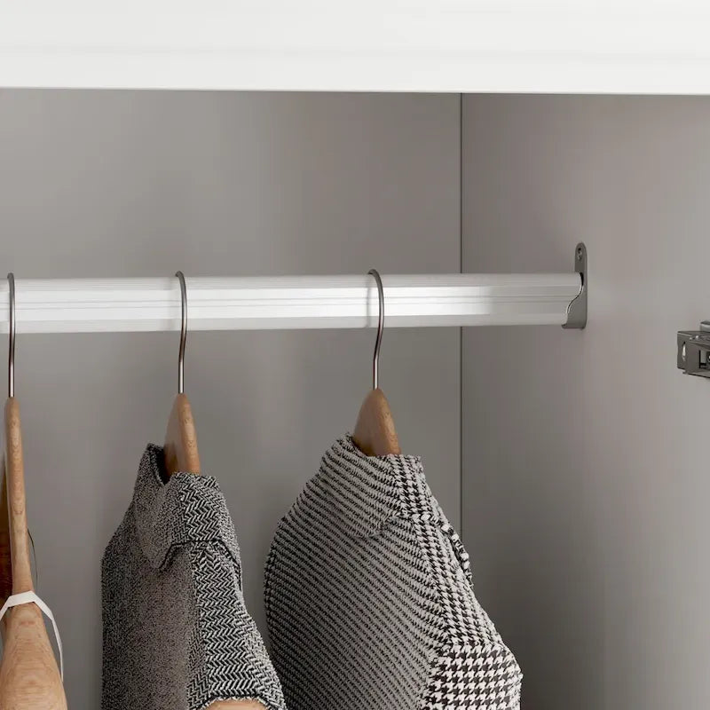 Kleiderschrank-Organizer, Kleiderschränke mit Hängestange und 4 Schubladen, großer Stauraum