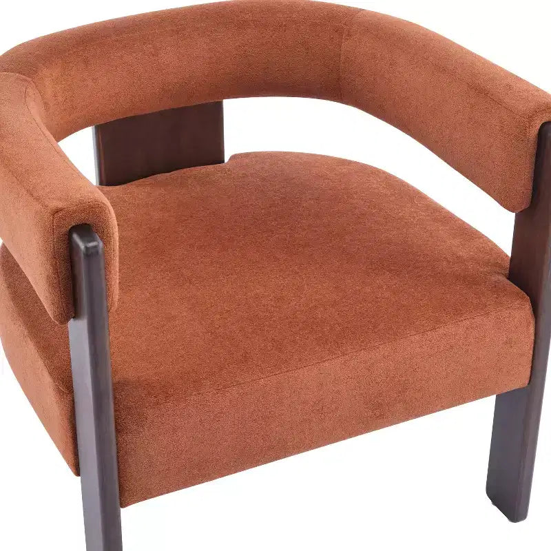 Christopher Knight Home Noah moderner Akzent-Sessel mit Polsterung und Gestell aus Kautschukholz