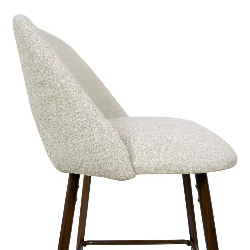 3er-Set Mid-Century Modern Barhocker in Thekenhöhe, 26 Zoll gepolsterte Kücheninselstühle mit Metallbeinen in Walnuss-Optik - Panipeachy
