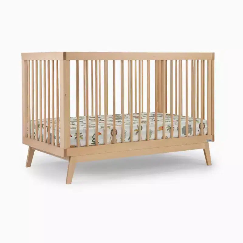 3-in-1 umwandelbares Kinderbett, massives europäisches Buchenholz, GREENGUARD Gold-zertifiziert, hergestellt in Italien