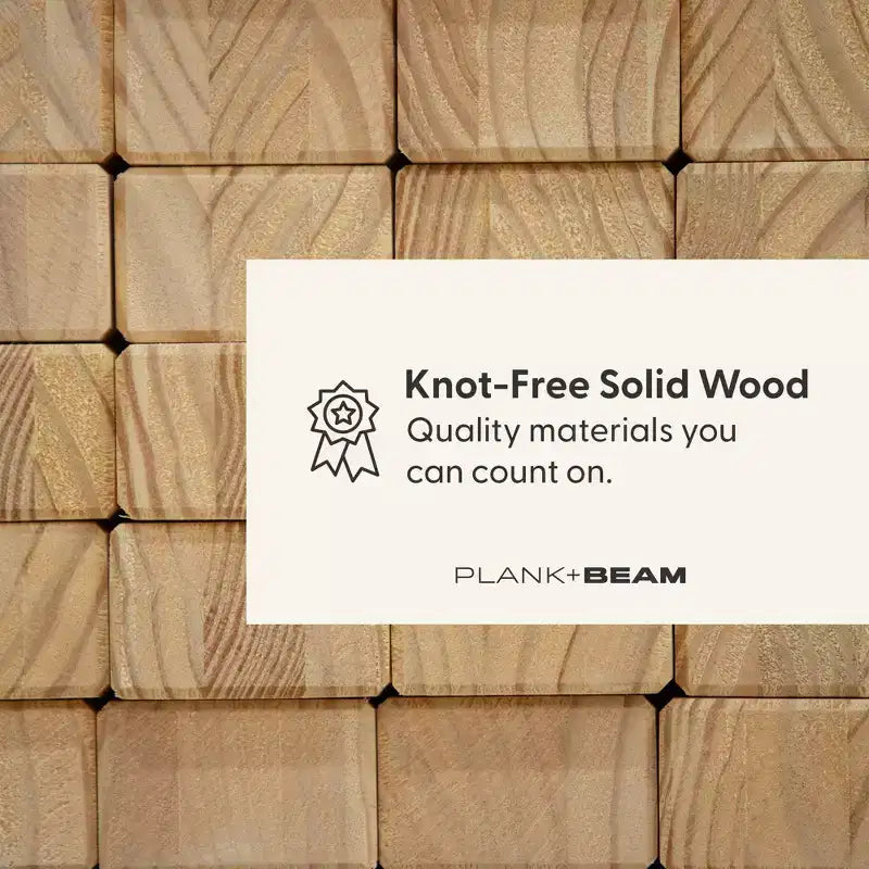 Plank+Beam Farmhouse Vollholz-Bettgestell mit Kopfteil, Massivholz-Plattformbett