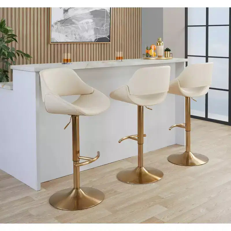 LumiSource 2er-Set Fabrico Verstellbare Barhocker PU