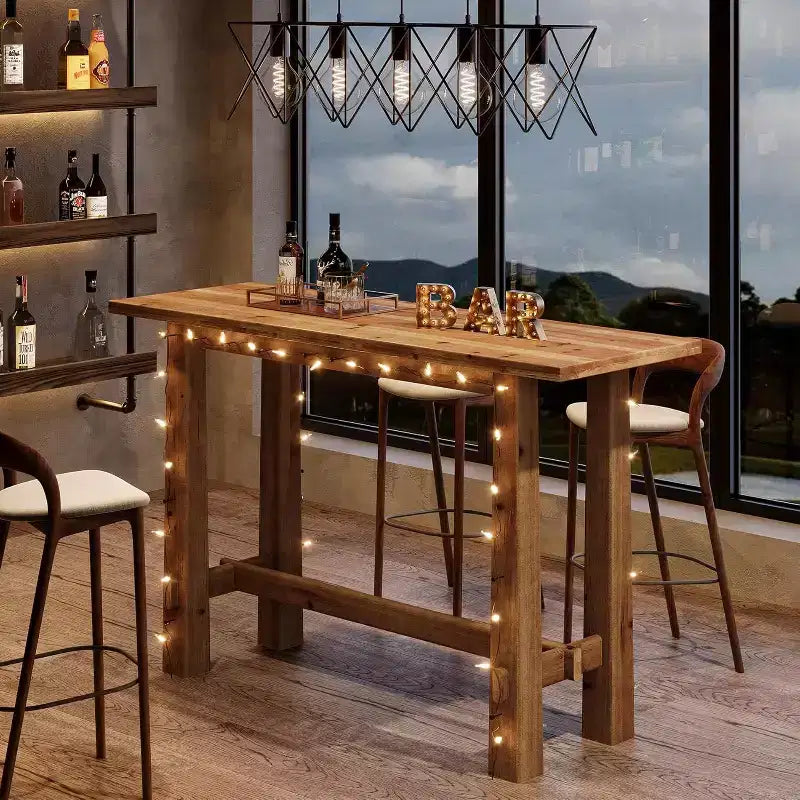 63-Zoll-Stehtisch aus Massivholz für Küche, Café oder Restaurant