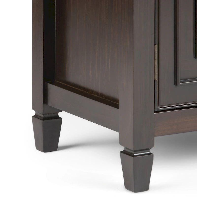 WYNDENHALL Hampshire 40 Zoll breiter Aufbewahrungsschrank für den Eingangsbereich aus Massivholz im traditionellen Stil - 40w x 15t x 36h