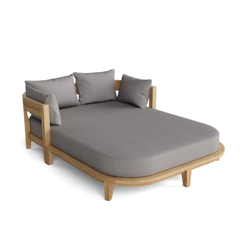 Coronado Teak-Garten-Tagesbett mit Sunbrella-Polstern
