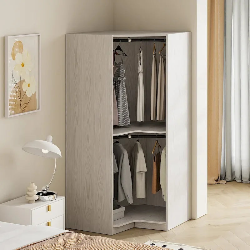 Polygon Eckkleiderschrank mit 2 Türen