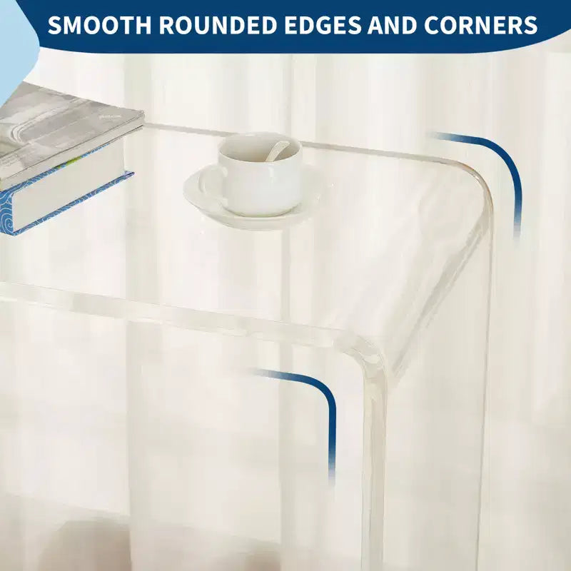 COZONY Moderner Konsolentisch aus Acryl, Transparenter schmaler Beistelltisch, Kompakter Akzent für den Eingangsbereich, Robust & Leicht, für Wohn- oder Esszimmer