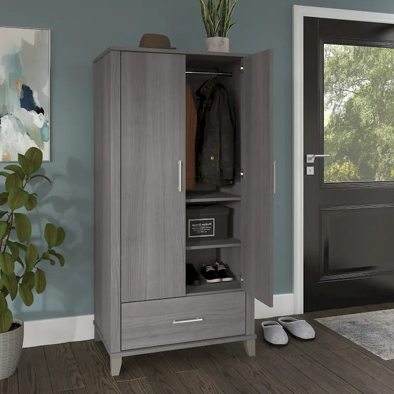 Somerset Hoher Eingangsschrank mit Türen und Schublade von Bush Furniture