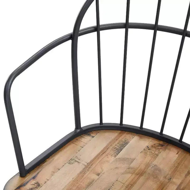 5-teiliges Esstisch-Set mit 4 Essstühlen und rundem/eckigem Tisch, Schwarz+Natur/Walnuss-ModernLuxe
