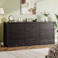 Kommode mit 9 Schubladen für das Schlafzimmer, breiter moderner Schubladenschrank aus Holz mit großem Stauraum, Holzkommode für Wohnzimmer, Flur und Eingangsbereich