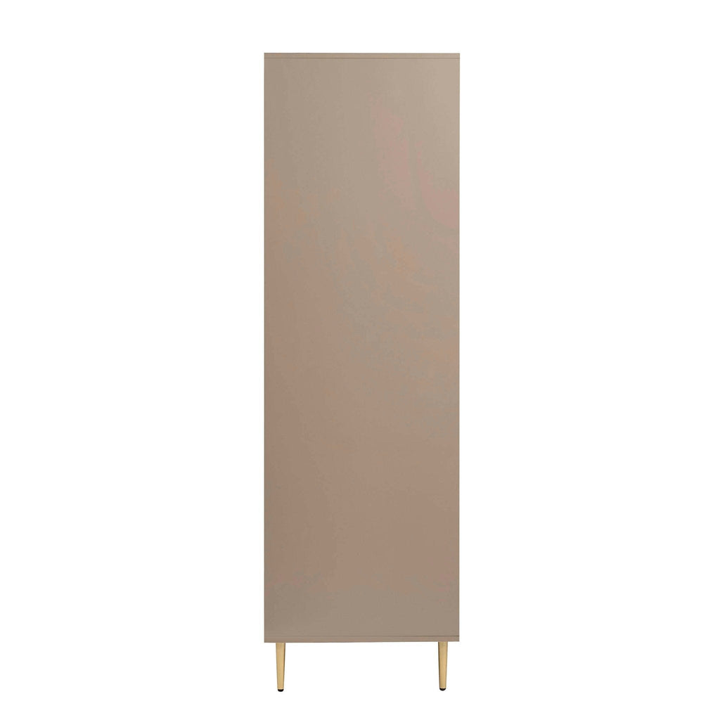 3-türiger Kleiderschrank mit Schubladen - Taupe