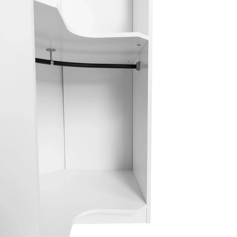 Polygon Eckkleiderschrank mit 2 Türen