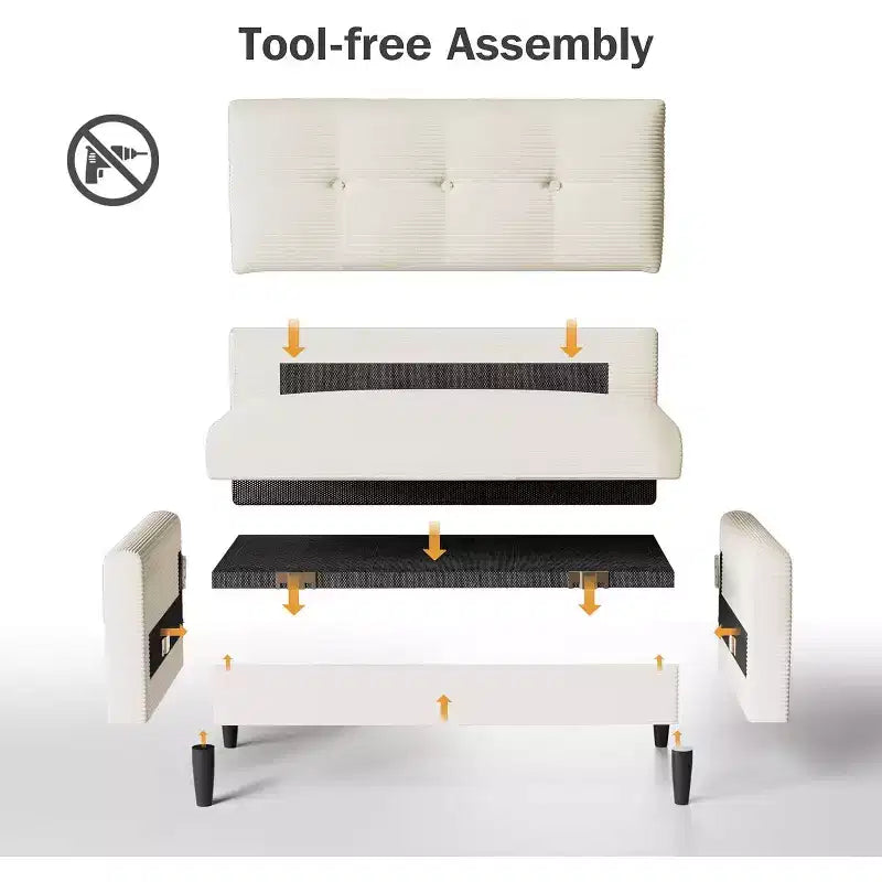 Dyonery 2-Sitzer-Sofa, Zweisitzer-Couch für Büro und kleine Räume, 61 cm tiefe Sitzfläche, FSC-zertifizierter Massivholzrahmen, werkzeugloser Aufbau