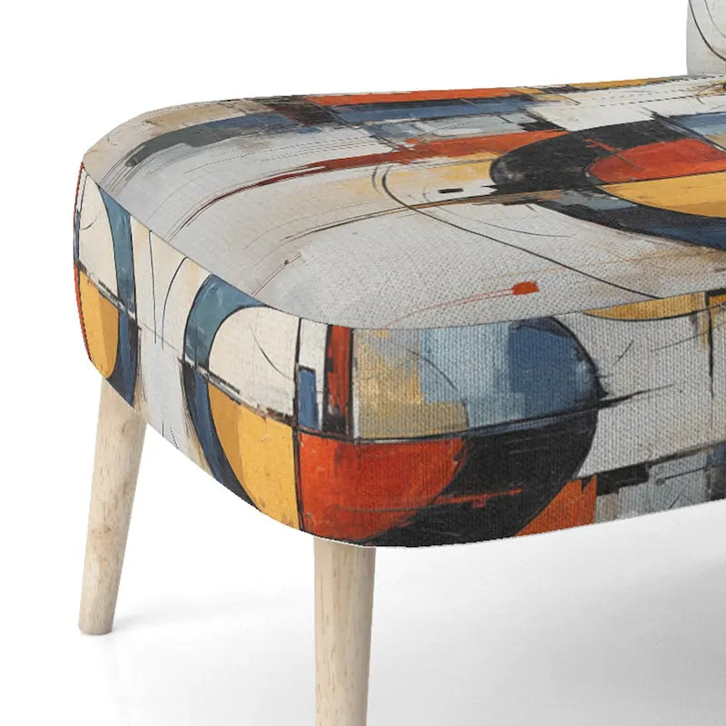 Designart Colorful Mid Century Abstract Fusion I Polsterter Mid-Century Akzentsessel und Mid-Century Modern Sessel