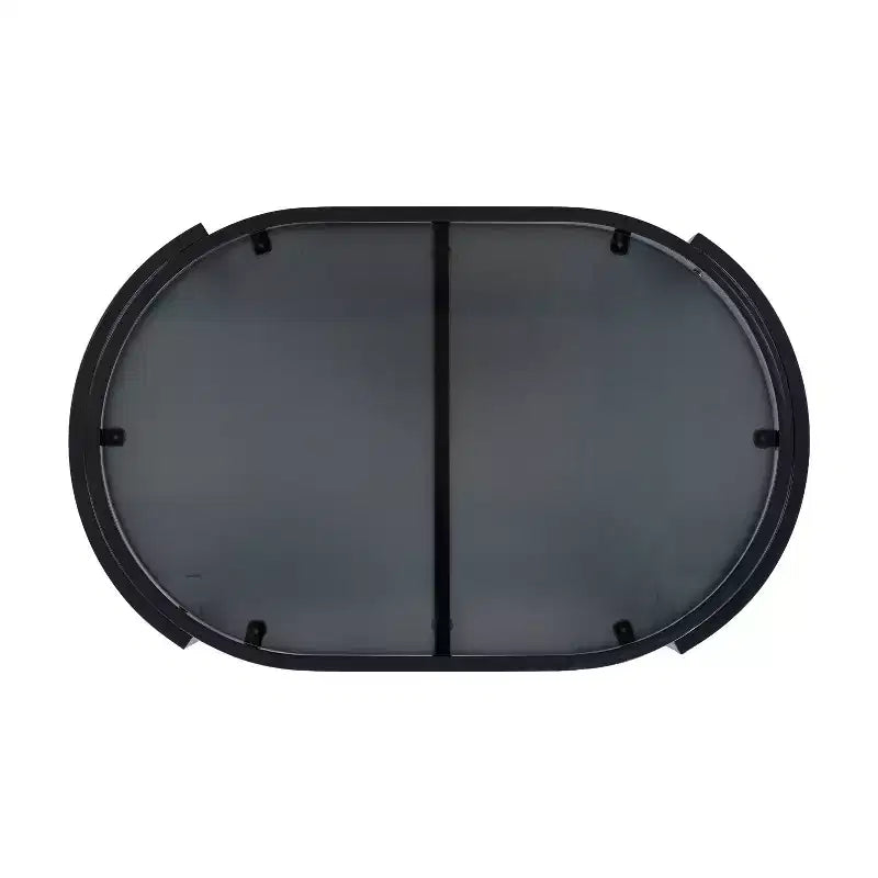 Christopher Knight Home Althea 5-teilige moderne, geschwungene Aluminium-Lounge-Garnitur für den Außenbereich mit Glastisch