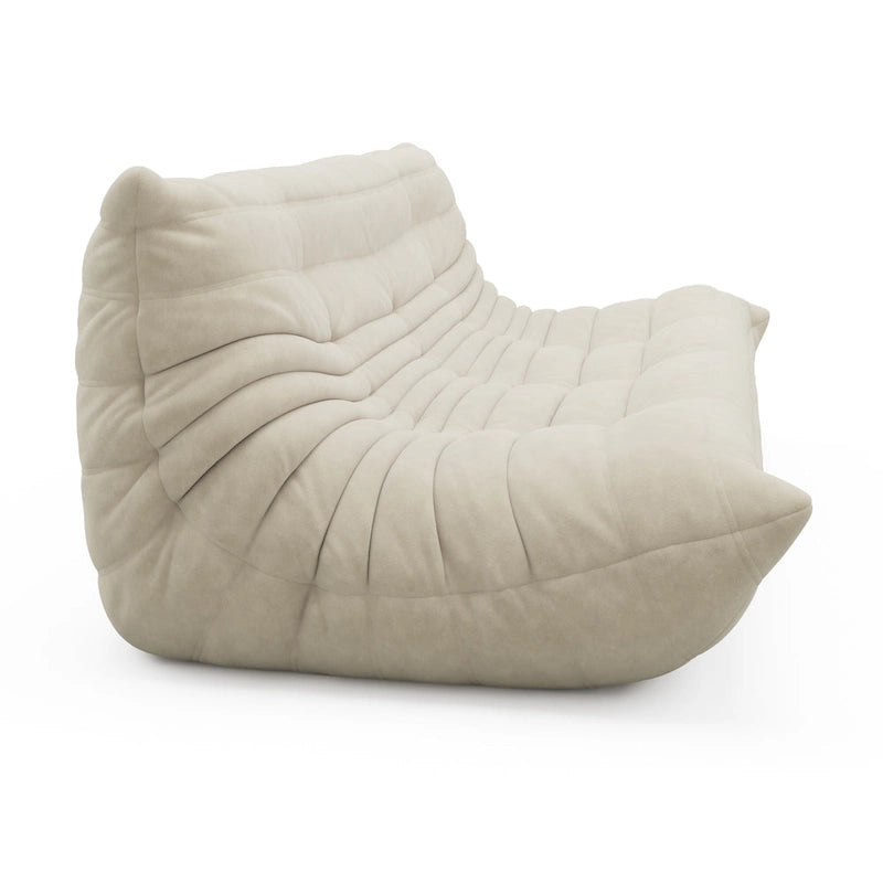 3-Sitzer Wildleder-Stoff Bodensofa Lazy Sofa für das Wohnzimmer