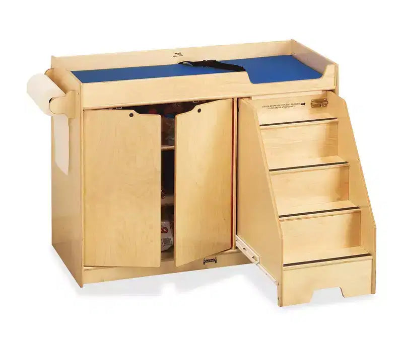 Wickeltisch mit ausziehbarer Treppe 48 x 22,5 Zoll Beige
