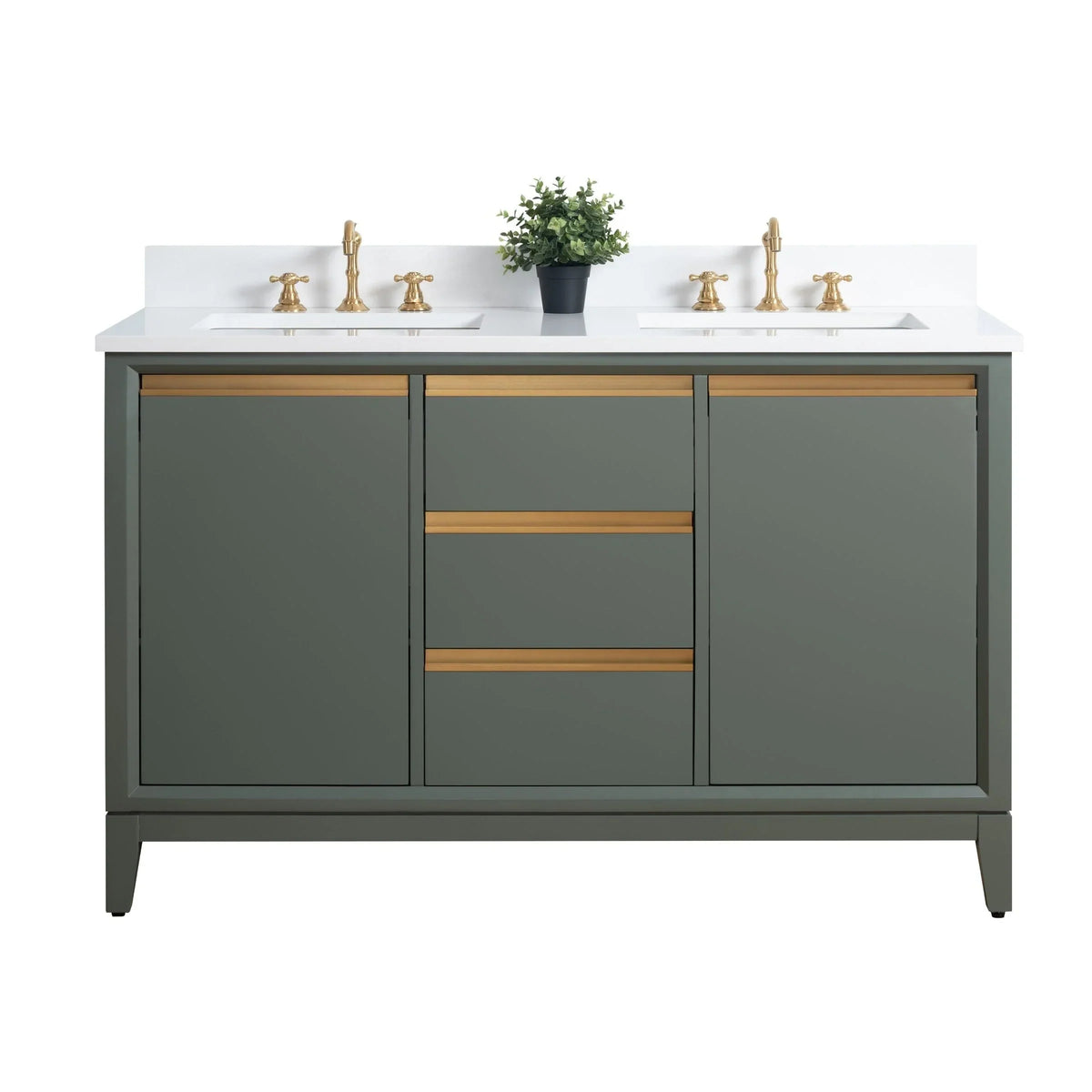 Vanity Art Badezimmerschrank mit Keramikwaschbecken und Platte aus technischem Marmor