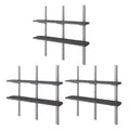 Suncast Vertikaler Geräteschrank 6-Böden-Set Platzsparende Wandmontage Outdoor-Aufbewahrung, Schwarz