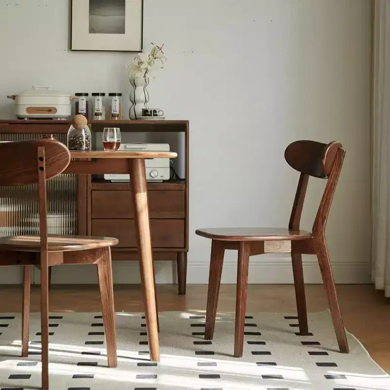 MAYEERTY 4er-Set Esszimmerstühle aus massivem Eichenholz, Holzstühle für Küche, Esszimmer und Wohnzimmer