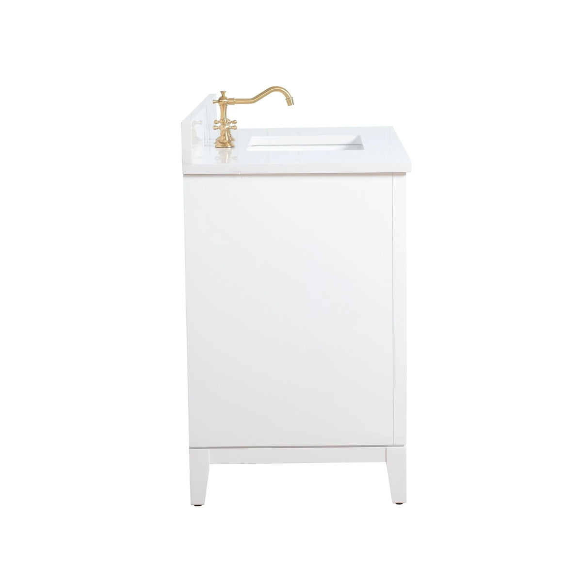 Vanity Art Badezimmerschrank mit Keramikwaschbecken und Platte aus technischem Marmor