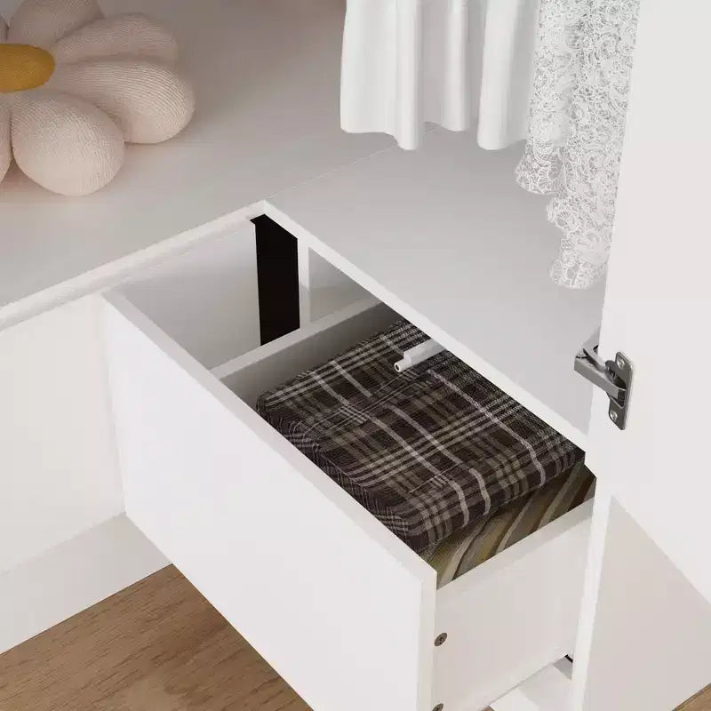 Hitow minimalistischer Eckkleiderschrank mit Doppeltür und Schubladendesign