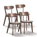 MAYEERTY 4er-Set Esszimmerstühle aus massivem Eichenholz, Holzstühle für Küche, Esszimmer und Wohnzimmer
