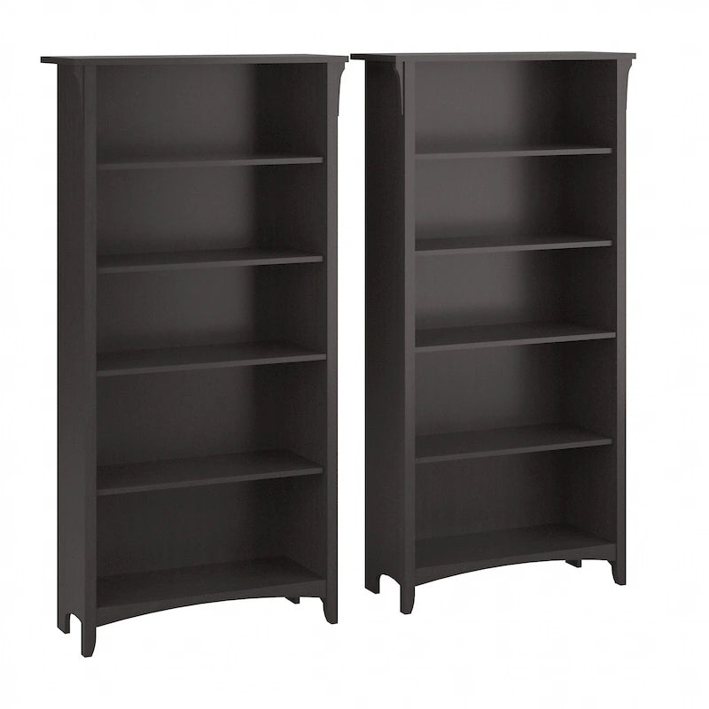 Salinas hohes Bücherregal mit 5 Ablagefächern (2er-Set) von Bush Furniture