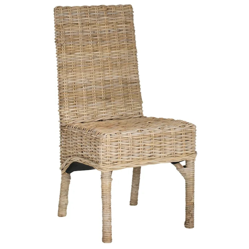 SAFAVIEH Karyl Unbehandelter natürlicher Weidengeflecht-Esszimmerstuhl (2er-Set) - 18,5 x 18,5 x 38,1 - 19B x 19T x 38H