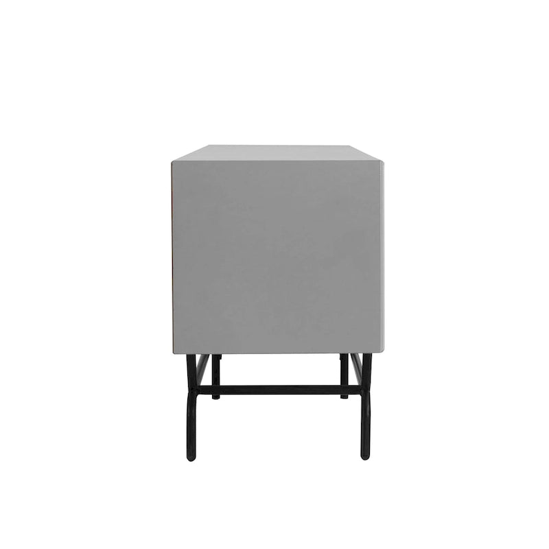 DH BASIC Modern 60-Zoll-TV-Lowboard mit 3 Schubladen und Kabeldurchführung von Denhour