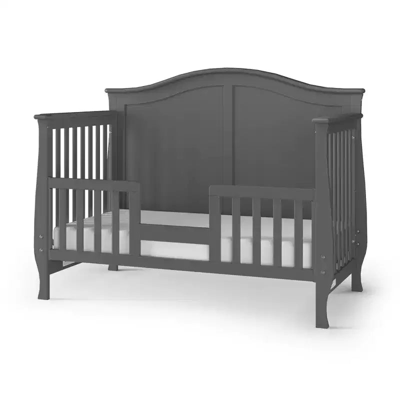 4-in-1-Wandlungsfähiges Babybett, wandelbar zum Tagesbett, Kleinkindbett und Full-Size-Bett, 3 Matratzenpositionen, babyfreundliche Oberflächenbeschichtung