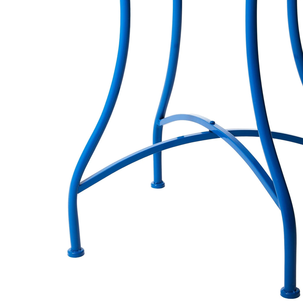 Glitzhome Klappbares Bistro-Set aus Metall für den Außenbereich, 3-teilig, Terrassentisch und Stühle