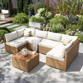 Captiva Designs Outdoor-Loungegarnitur aus Rattan-Geflecht für Garten und Terrasse