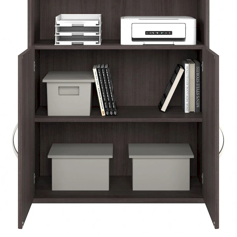 Hohes 5-stufiges Bücherregal mit Türen