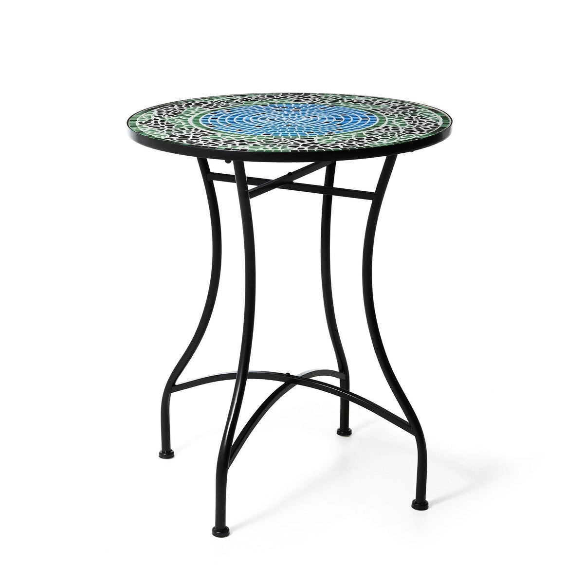Glitzhome Klappbares Bistro-Set aus Metall für den Außenbereich, 3-teilig, Terrassentisch und Stühle