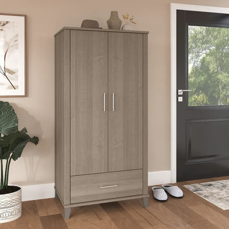 Somerset Hoher Eingangsschrank mit Türen und Schublade von Bush Furniture