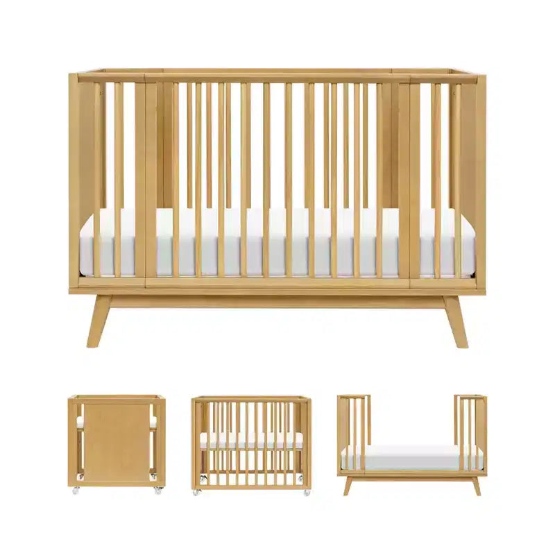 Babyletto Palma 8-in-1 wandelbares Kinderbett für alle Wachstumsphasen mit Beistellbett- und Kleinkindbett-Sets