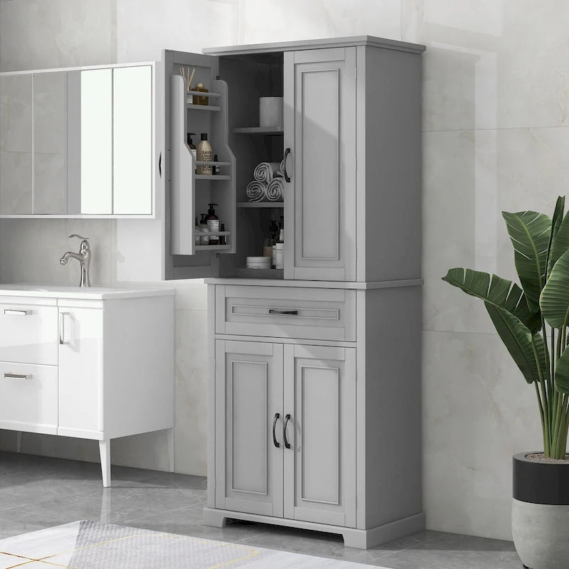 Badezimmerschrank mit Türen und Schublade