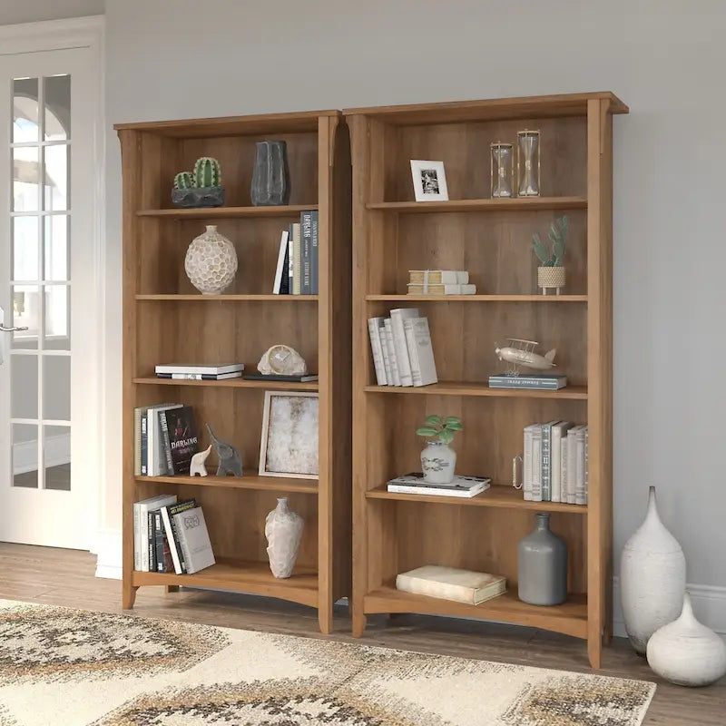 Salinas hohes Bücherregal mit 5 Ablagefächern (2er-Set) von Bush Furniture