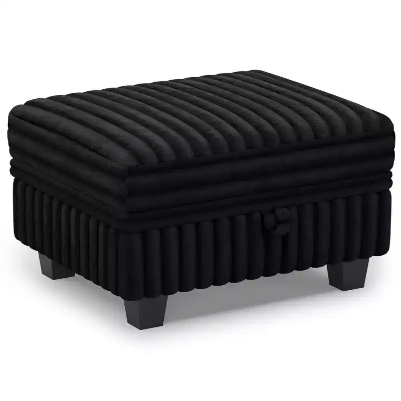 Belffin Cord-Ottomane mit Stauraum für modulares Ecksofa