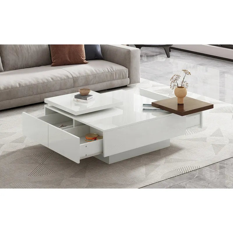 Moderner quadratischer Couchtisch aus Holz