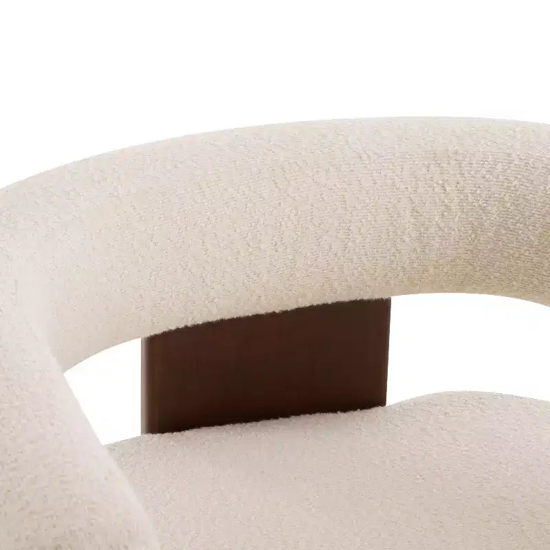 Christopher Knight Home Noah moderner Akzent-Sessel mit Polsterung und Gestell aus Kautschukholz