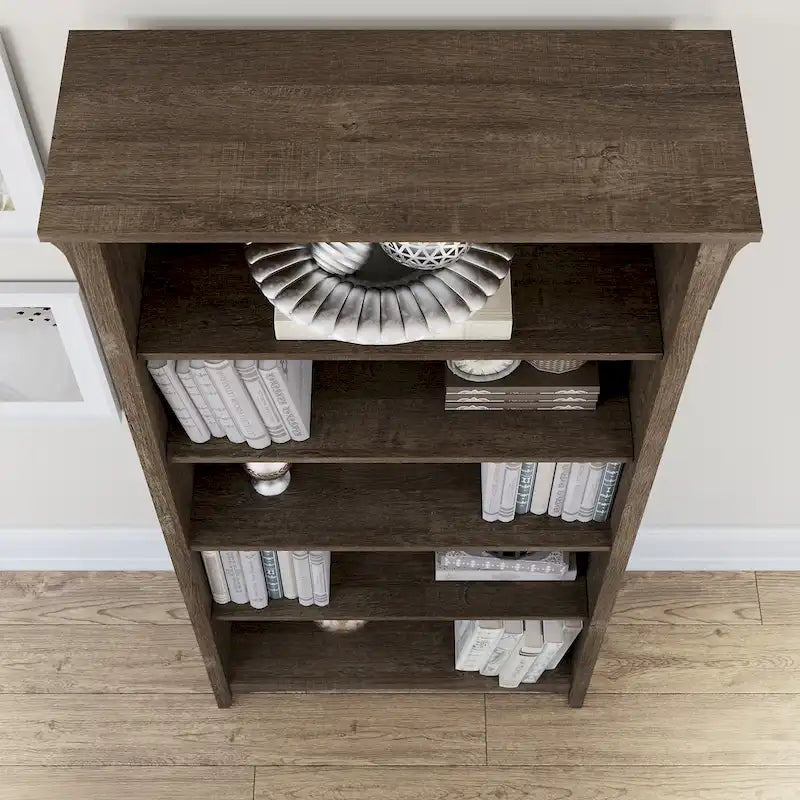 Salinas hohes Bücherregal mit 5 Ablagefächern (2er-Set) von Bush Furniture